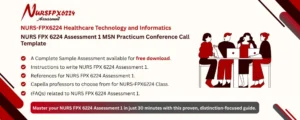 NURS FPX 6224 Assessment 1 MSN Practicum Conference Call Template
